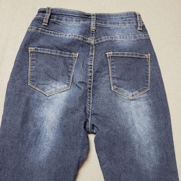 B.O.B. High waist dark wash faded skinny jeans Size 3/4 - Picture 6 of 10